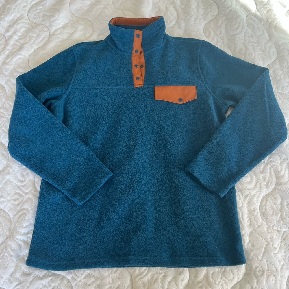 ZYIA Wicked Teal Quilted Pocket Pullover